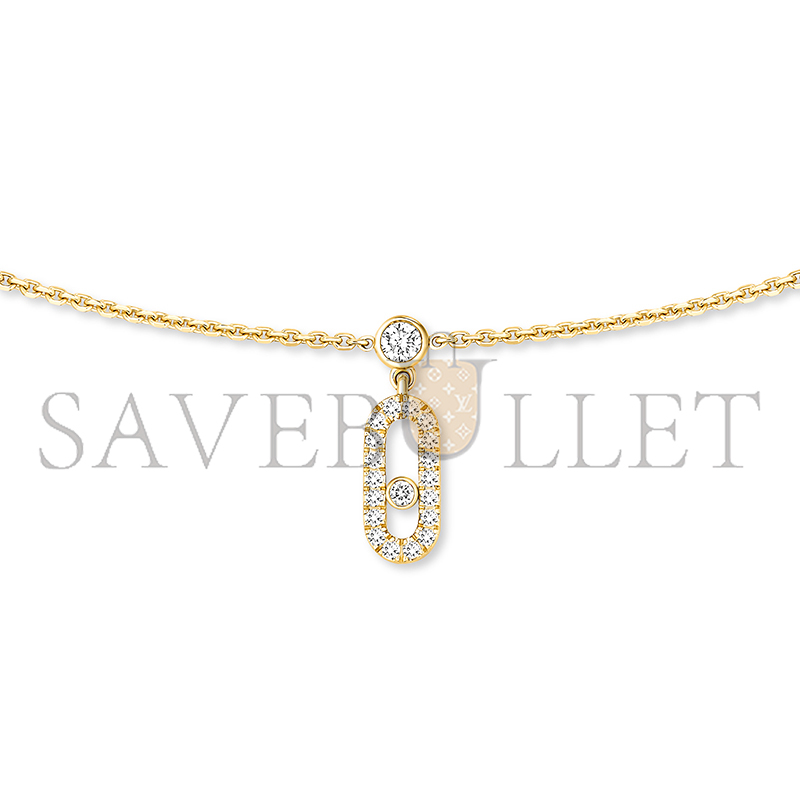 Mes1kaa collier choker pampille pavÉ move uno 12150-yg